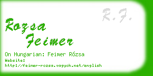 rozsa feimer business card